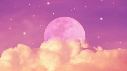 New Moon September 2022: Pink Moon behind clouds