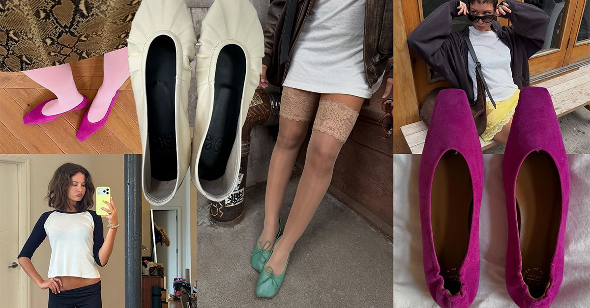 Not Red, Not Black—These Are the Ballet-Flat Colors Chic People in Stockholm and NYC Are Wearing Instead