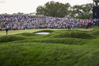 The 18th green at TPC Sawgrass