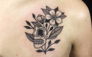 Mexican skull tattoo