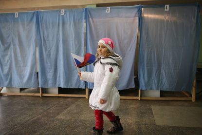 Crimeans vote today in a disputed referendum on whether to split from Ukraine