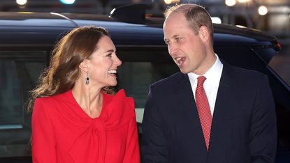 Prince William and Kate smile at each other