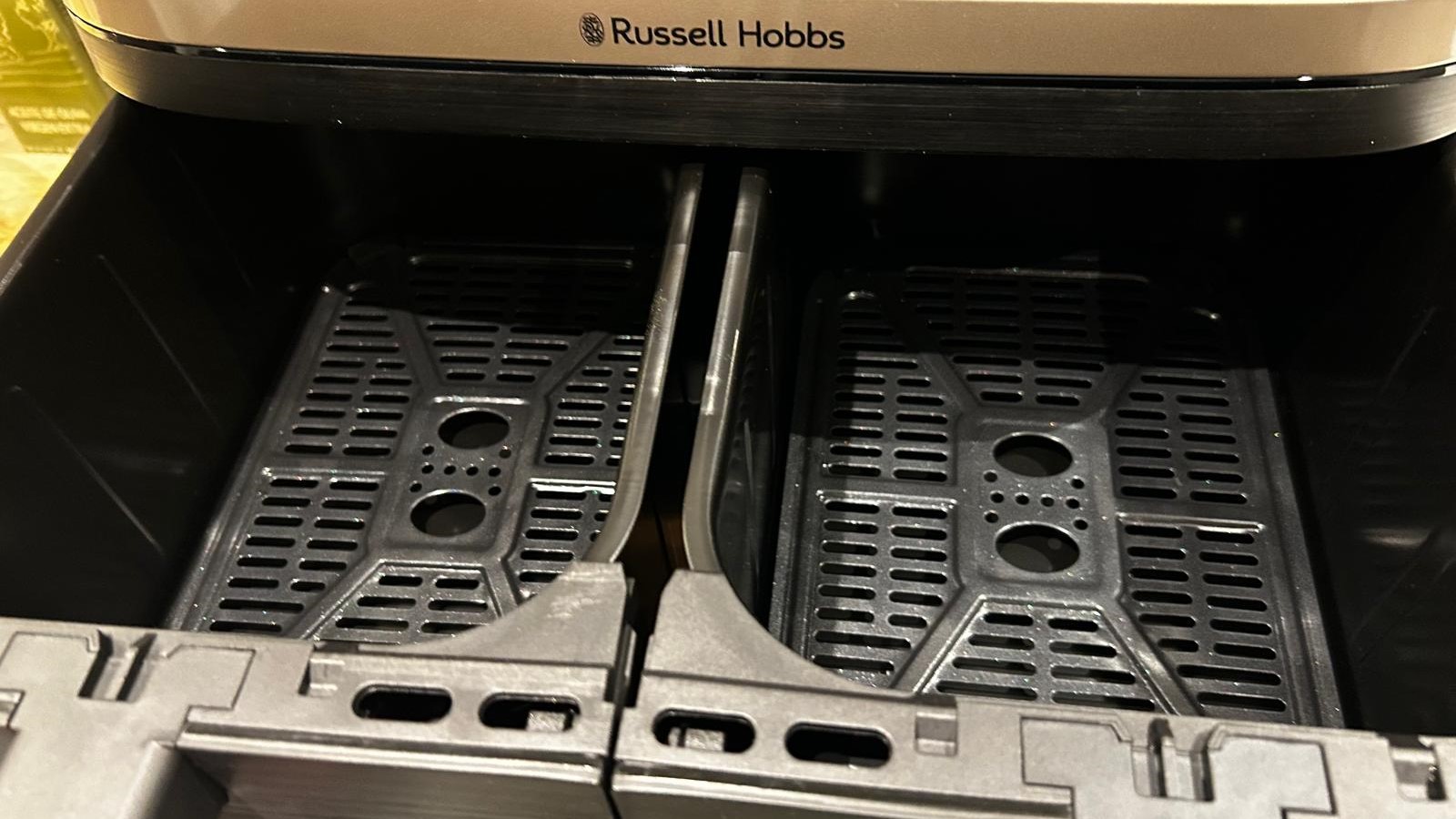 Empty drawers inside Russell Hobbs Satisfry air fryer