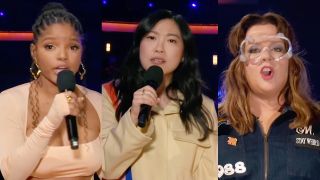 Halle Bailey, Awkwafina, and Melissa McCarthy at the Kid's Choice Awards
