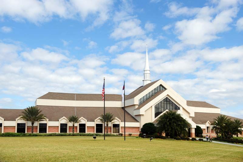 A modern-day church in the U.S.