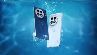 Two OnePlus 13 phones underwater