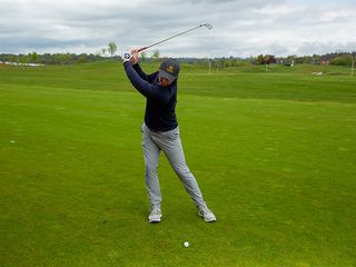 Golf Monthly Top 50 Coach John Howells demonstrating sway in the backswing