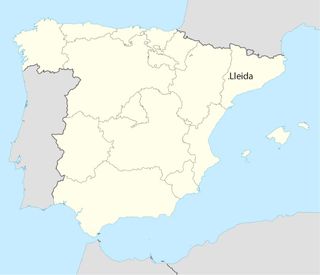 modern-day Catalonia in northeast Spain, map.