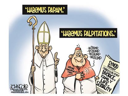 Editorial cartoon synod pope Vatican