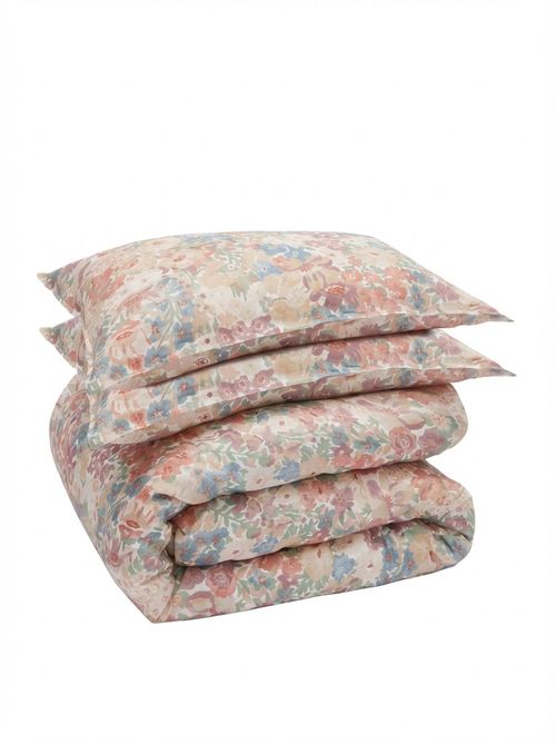 Watercolour Thorpe Linen Double Duvet Cover Set