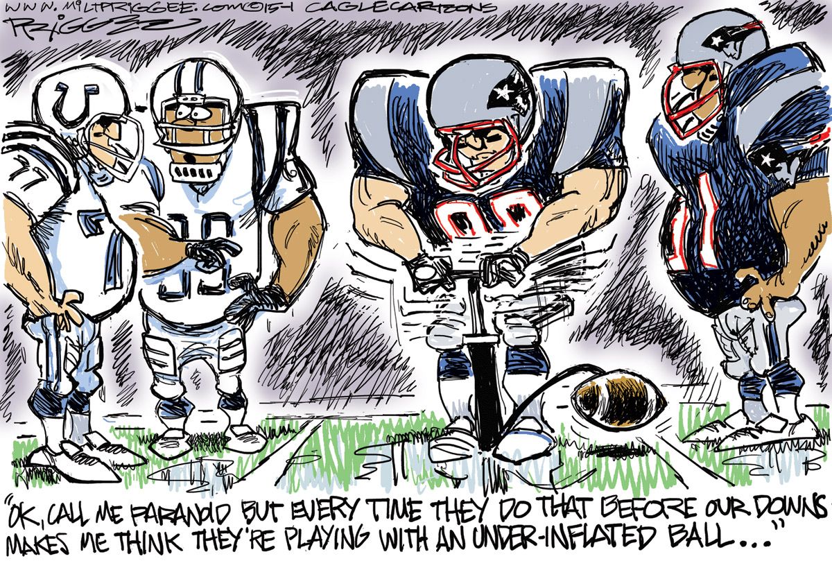 Editorial cartoon sports NFL Patriots