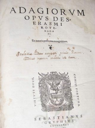 Two 16th-century books by Erasmus, showing two different kinds of censorship.