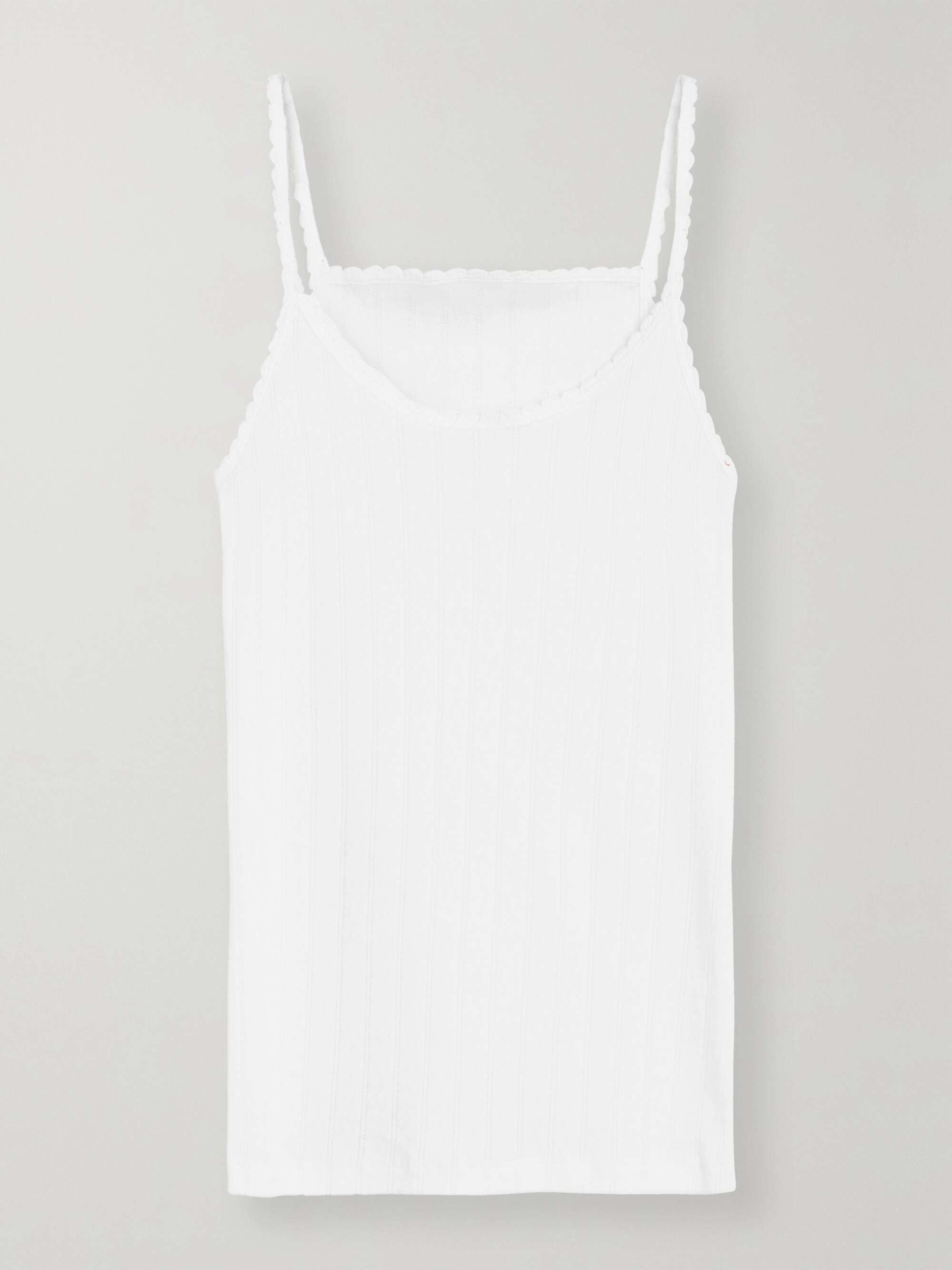 Pointelle-Knit Cotton-Jersey Tank