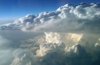 Anvil cloud of a huge thunderstorm supercell