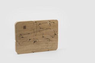 One of Enzo Mari's most celebrated designs was the ‘16 Animali’ wooden puzzle, featuring interlocking animal shapes, produced by Danese