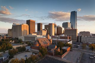 picture of the skyline in Oklahoma City, Oklahoma