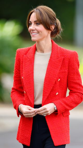 Kate Middleton in a red blazer