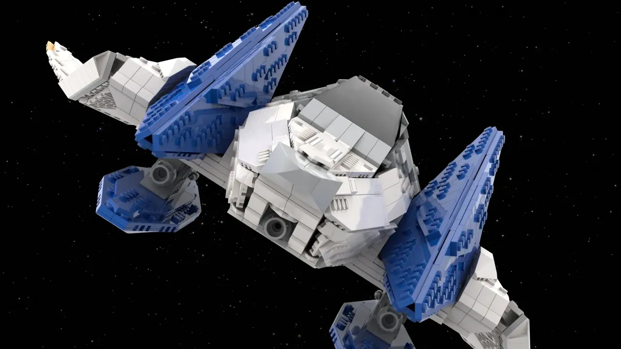 Star Fox Arwing Lego concept build by OfficierSerieuzePruik