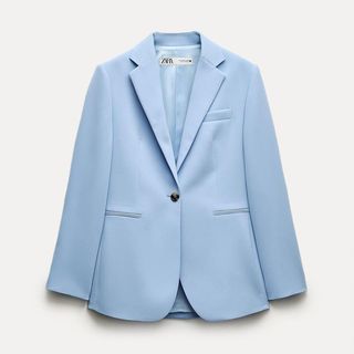 Zara pastel blue blazer