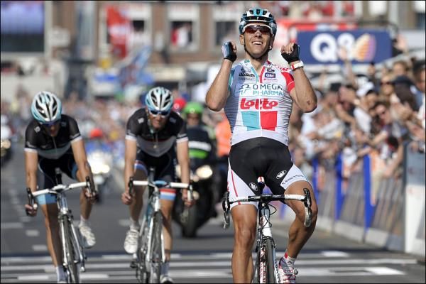 Philippe Gilbert (Omega Pharma-Lotto) wins the 2011 Li&egrave;ge-Bastogne-Li&egrave;ge