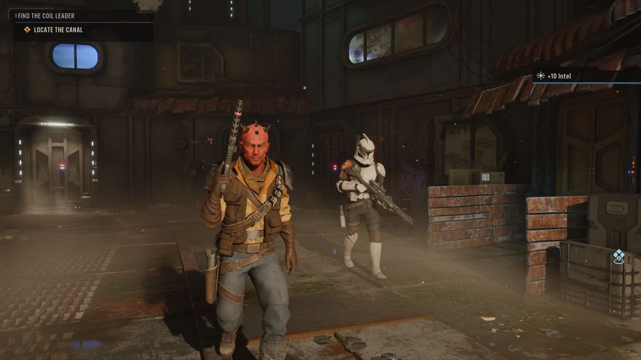 Zero Company squad in well-lit industrial interior