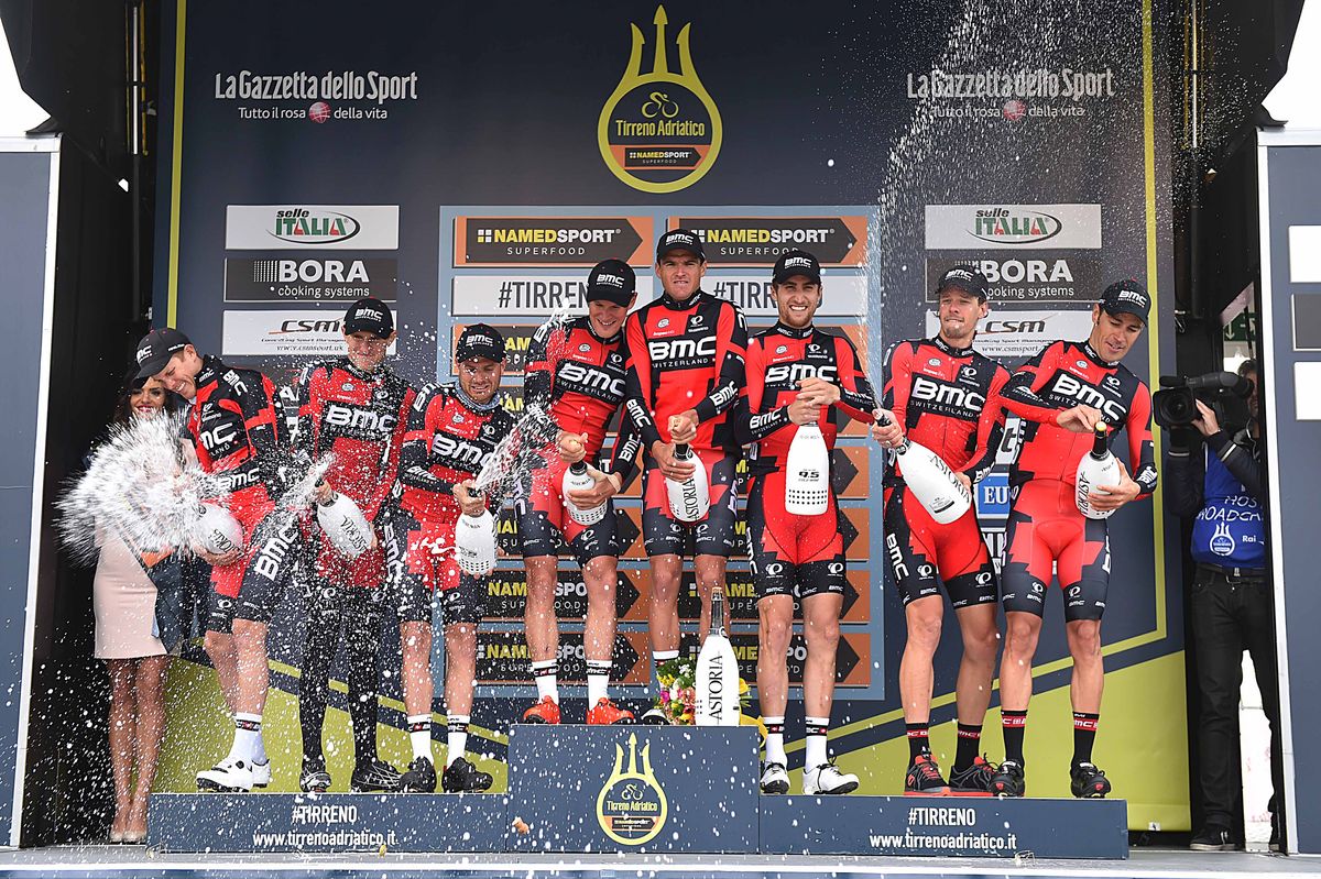 BMC Racing on the Tirreno-Adriatico podium
