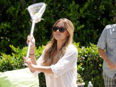 Lauren Conrad plays lacrosse