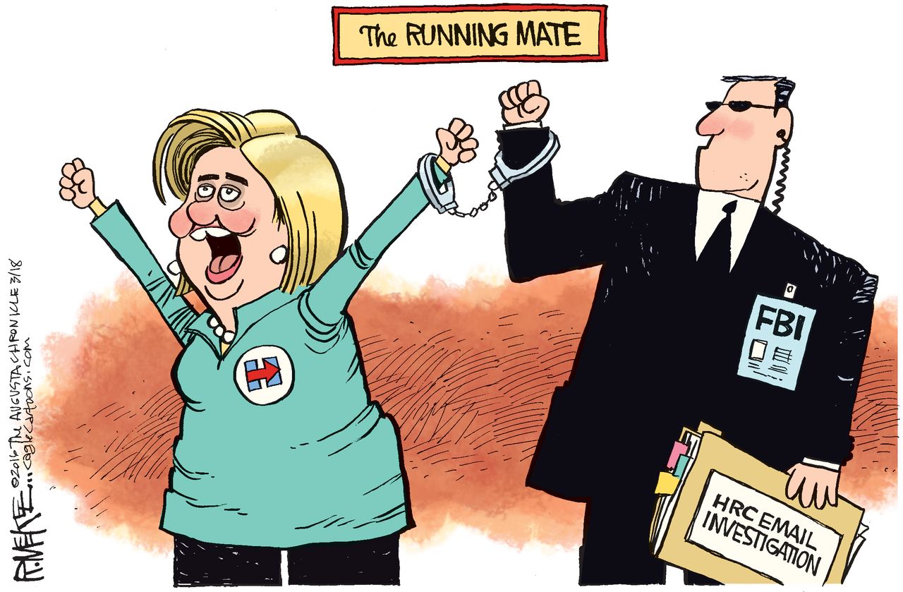 Political cartoon U.S. Hillary Clinton FBI