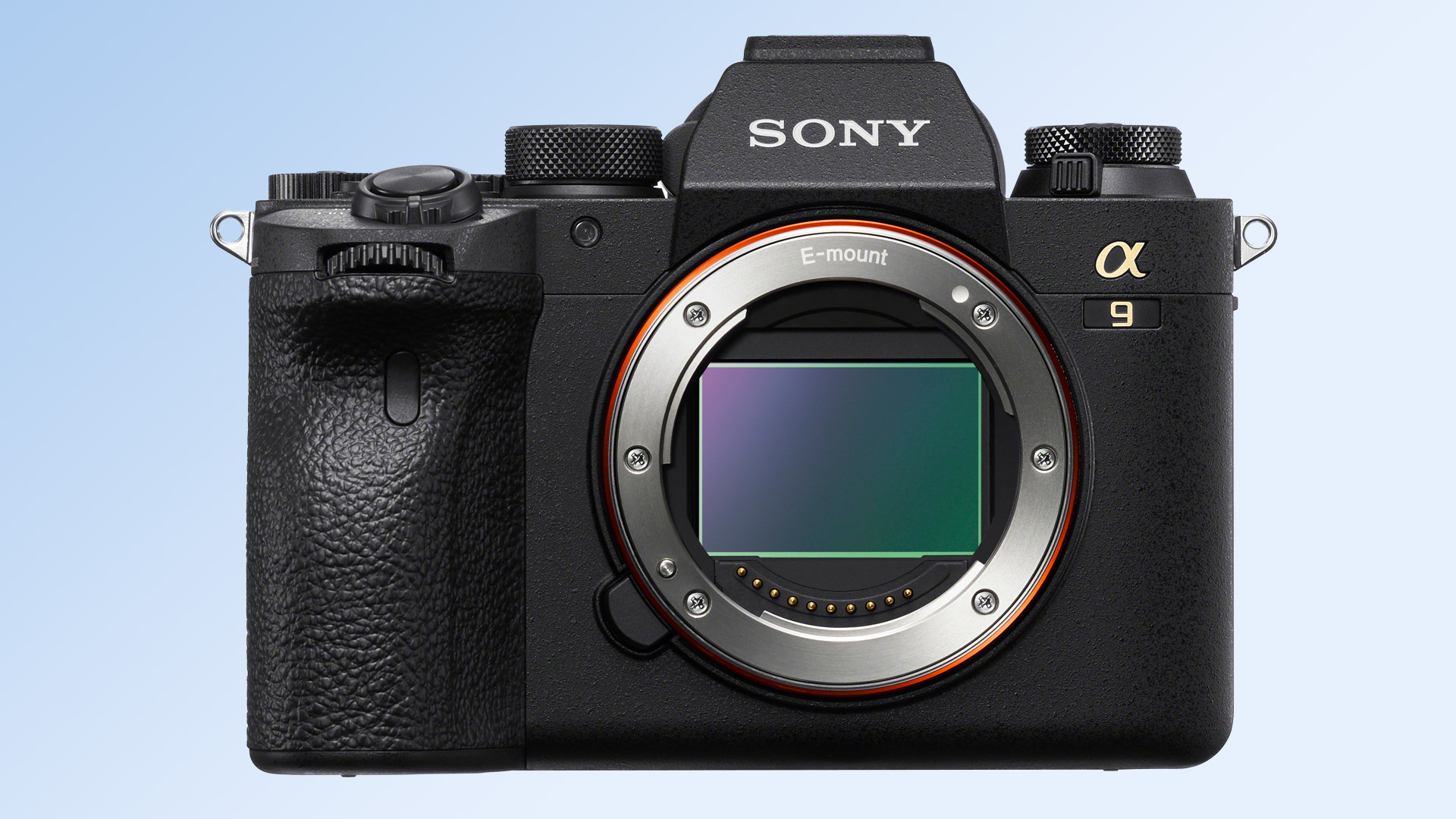 Sony Камера A9 на синем фоне