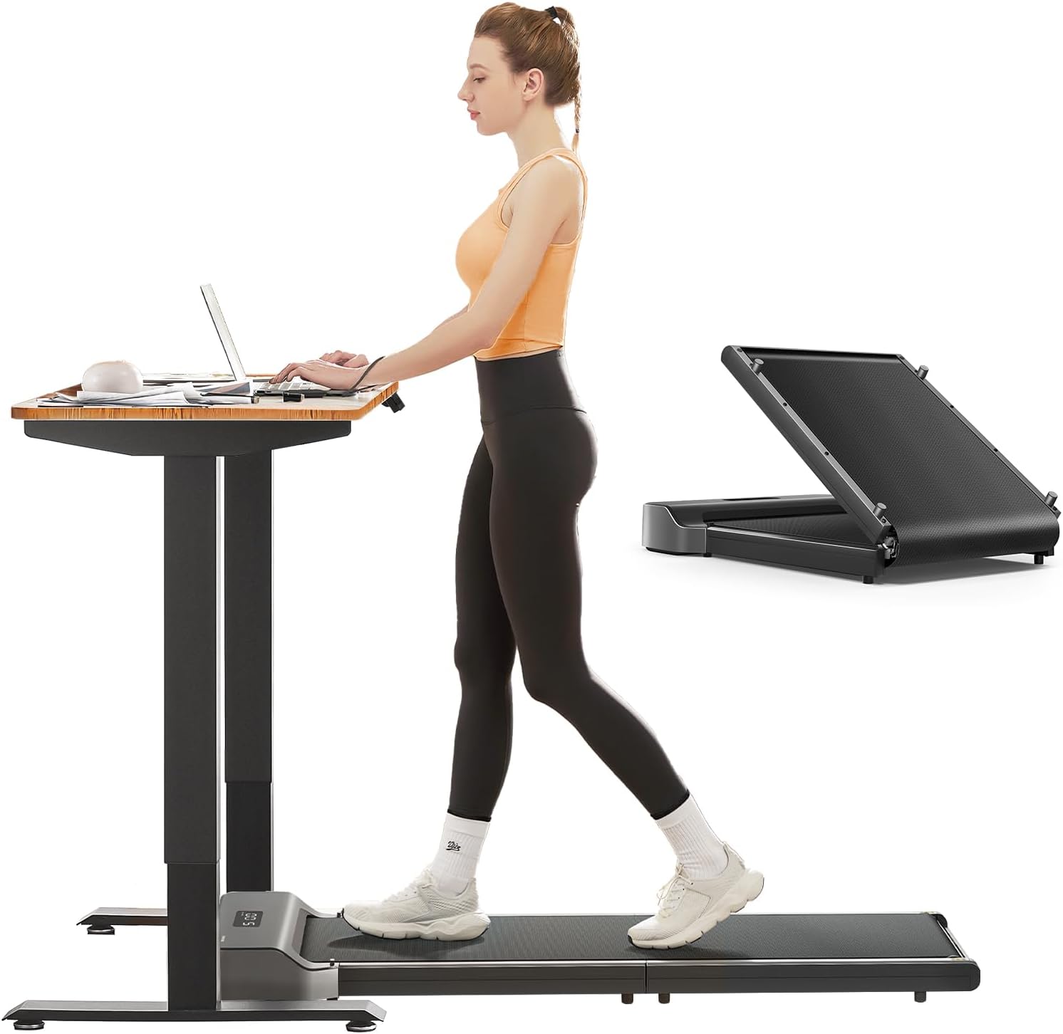 Walkingpad Z1 Walking Pad - Folding Treadmill for Home Office With Remote Control and Led Display, Compact Under Desk Treadmill Adjustable Speed 1-6 Km/h