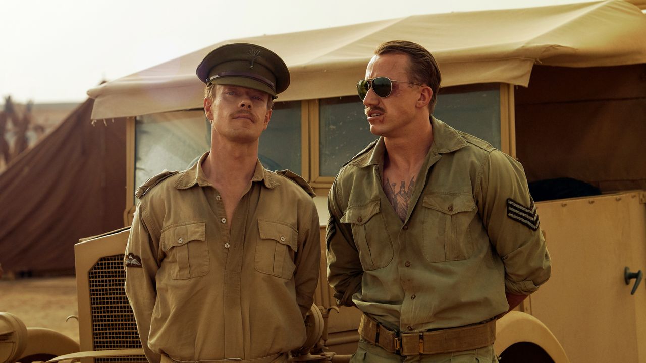 Alfie Allen and Theo Barklem-Biggs in SAS Rogues Heroes
