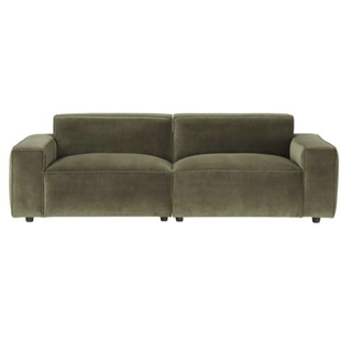 olive green modular sofa