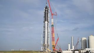 SpaceX's Starship Stacked On Top Of The Company's Super Heavy Rocket Booster