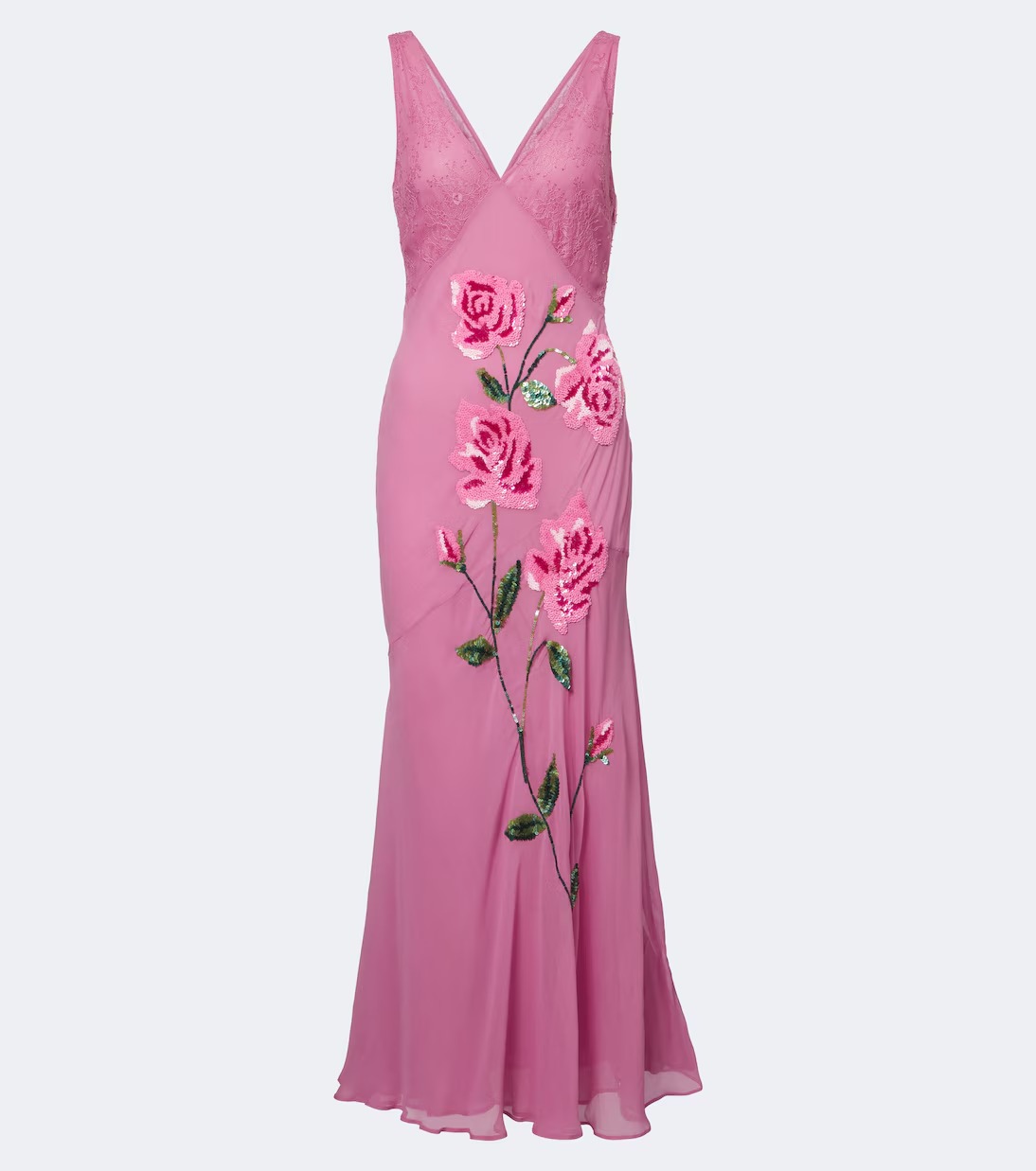 Bluemarine, Floral sequined midi dress