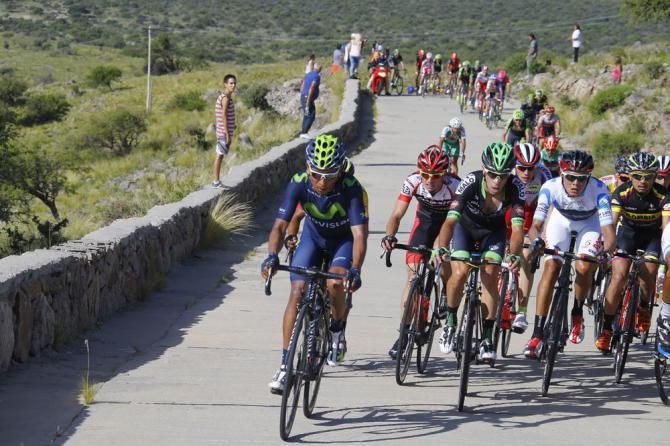 Nairo Quintana leads the pack