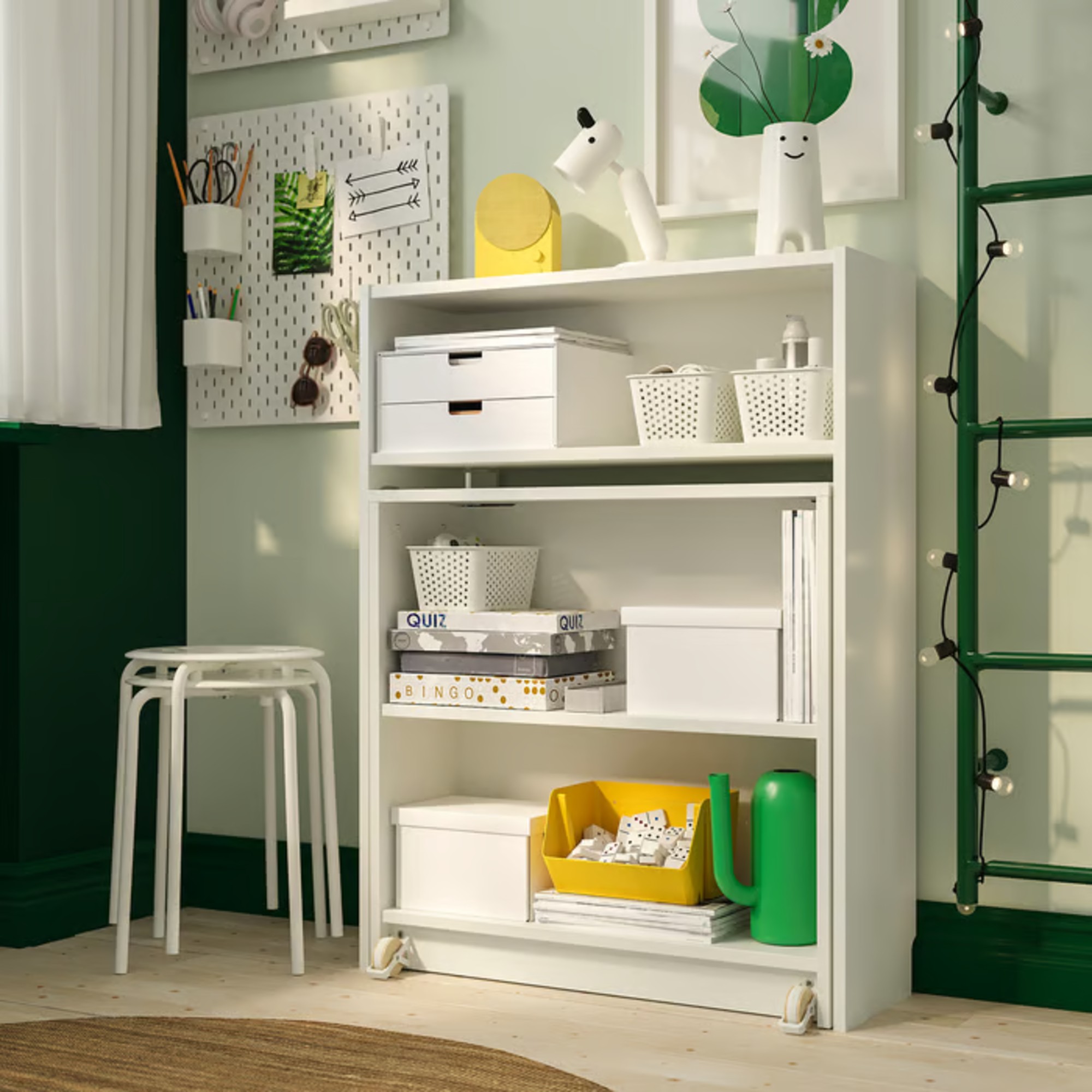 IKEA BILLY Bookcase with foldable table folded in