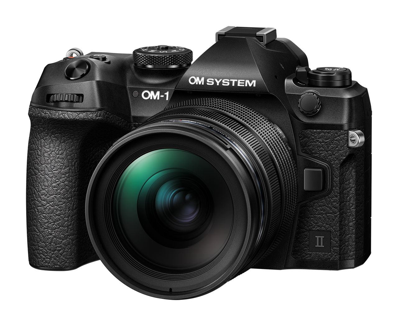 OM System OM-1 II mirrorless camera on a white background