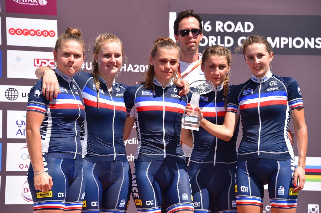 The French team on the podium