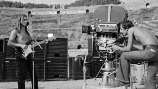 A shot of David Gilmour in pompeii