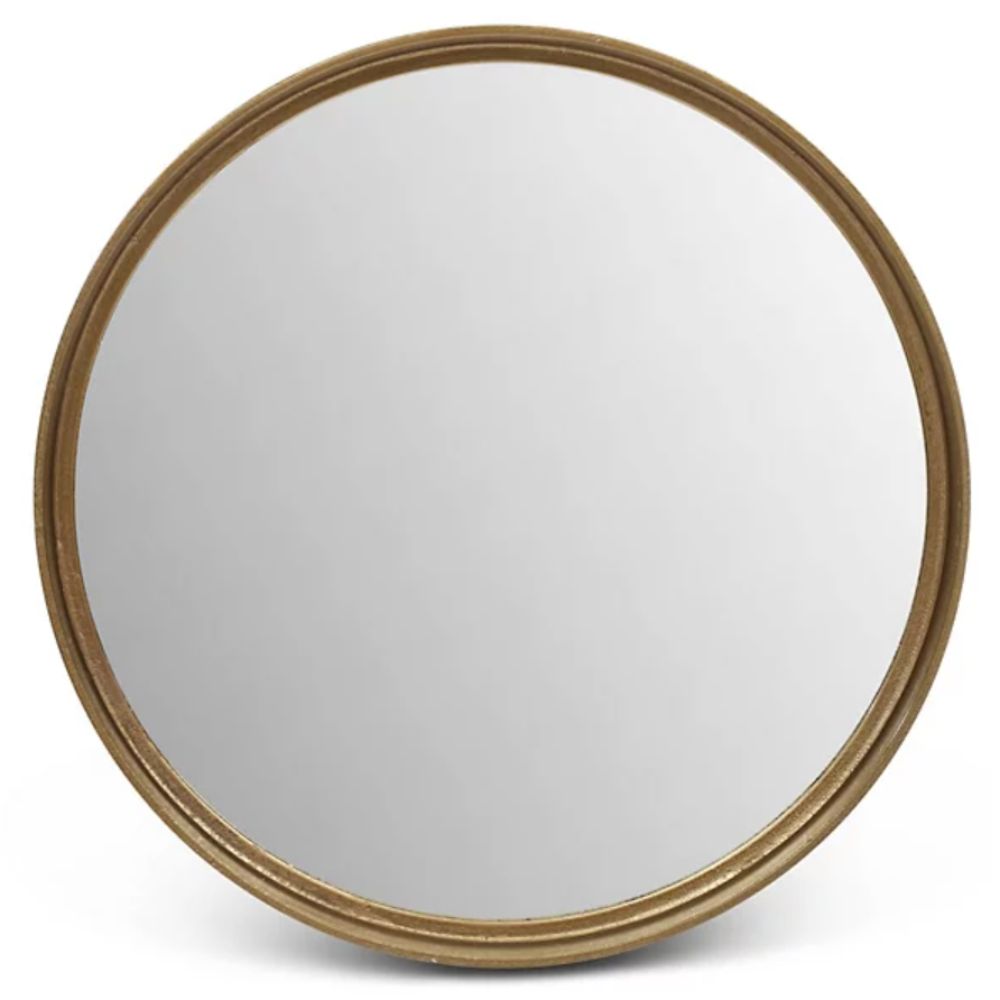 Round brass mirror