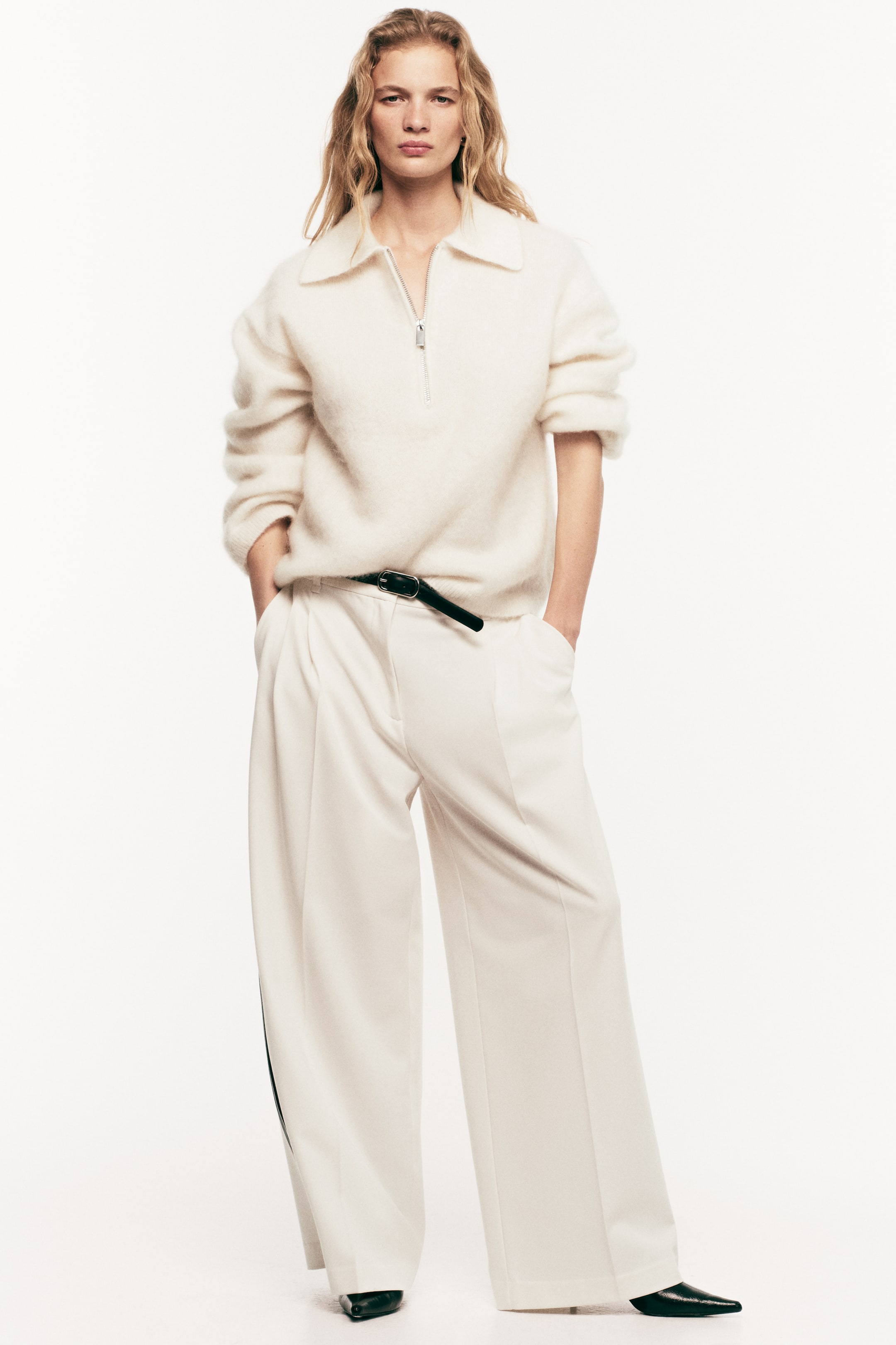 Mohair-Blend Zip-Top Jumper