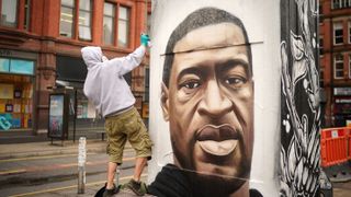 George Floyd mural in Manchester