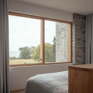 Hallen, a Swedish countryside house, view from bedroom