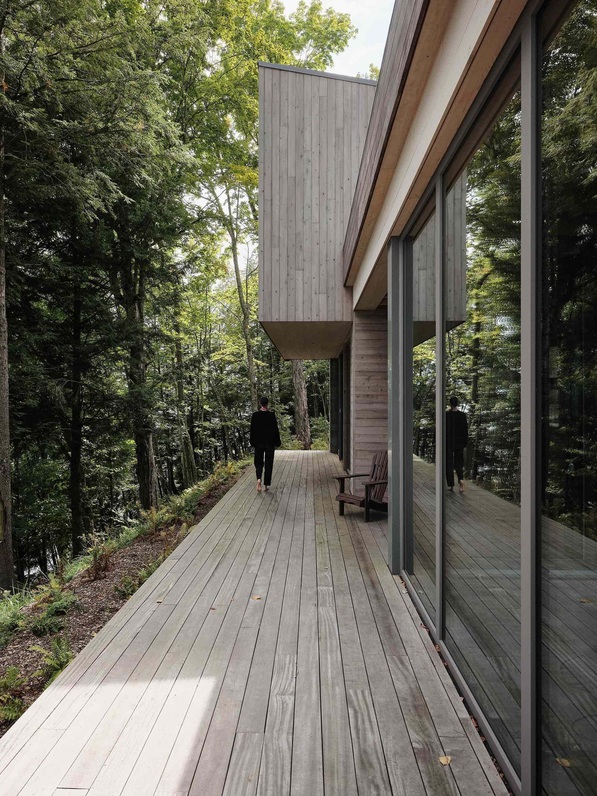 The terrace outside the main living area