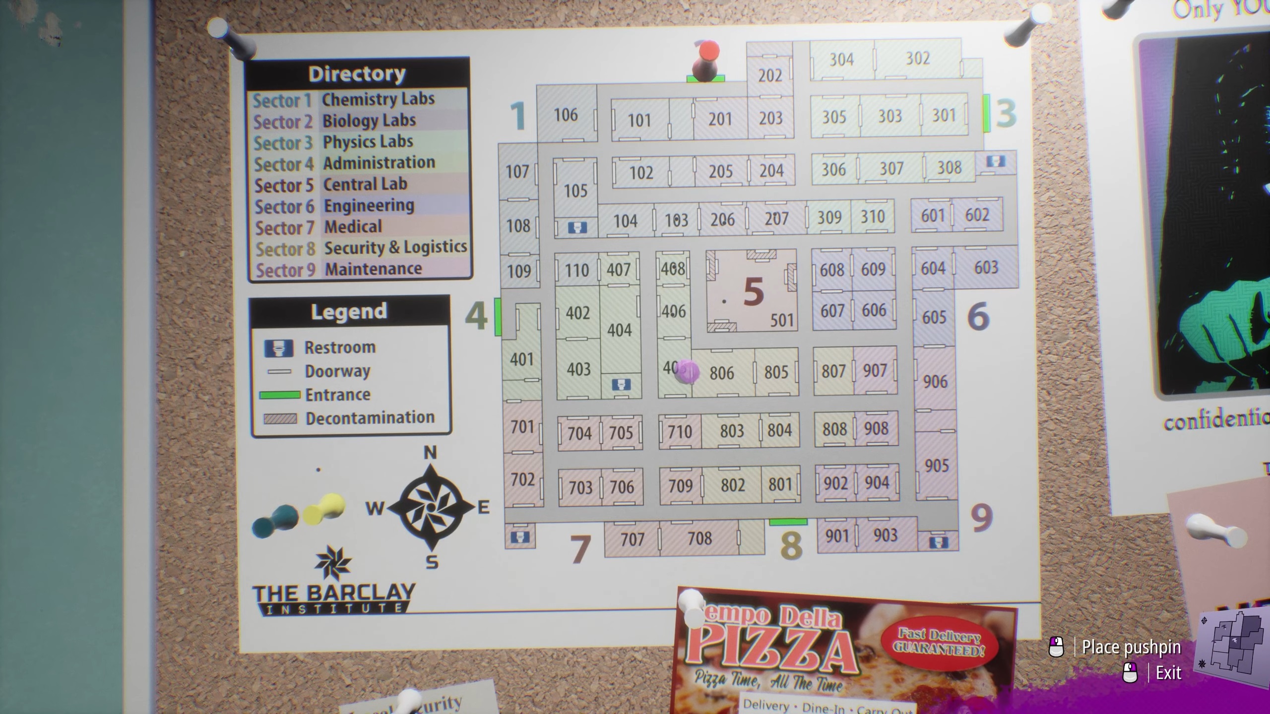 Interference's push pin map of the facility