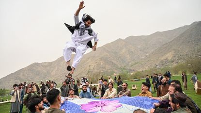 People playing a game