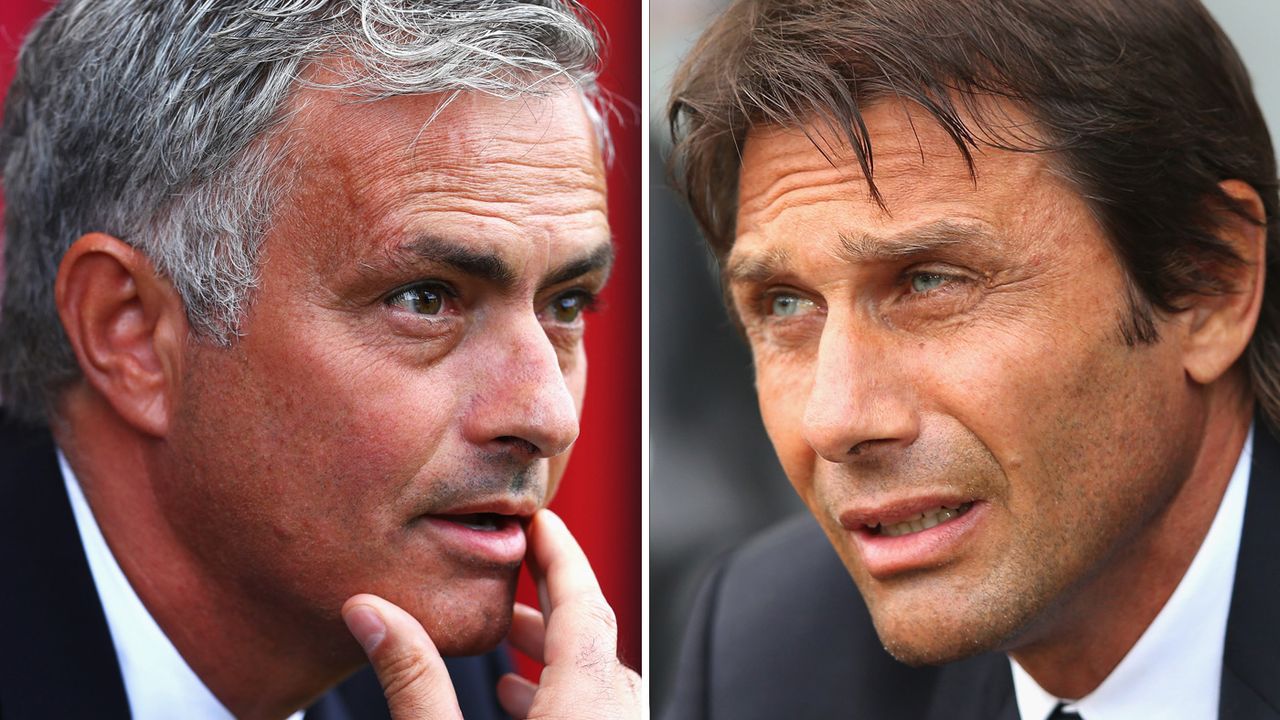 Man Utd manager Jose Mourinho and Chelsea boss Antonio Conte