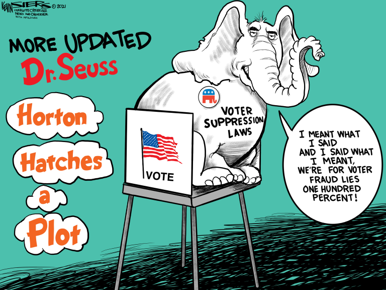 Political Cartoon U.S. dr seuss horton hatches a who gop voting