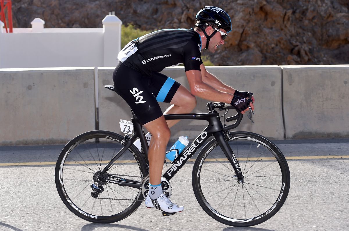 Nathan Earle feeling the heat at the Tour of Oman
