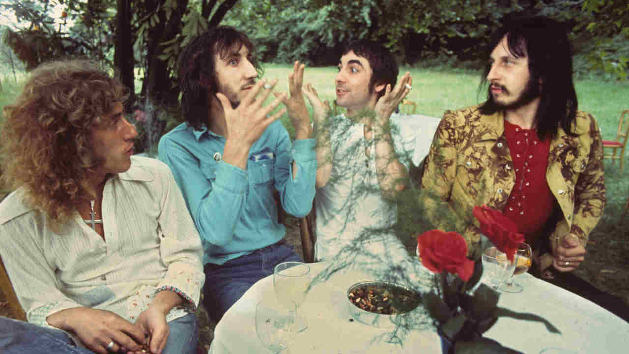 The Who posing for a photograph in the early 1970s